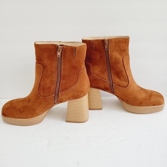 New BP Keyla Platform Bootie in Tan Chestnut, Size 7 - Picture 2 of 8
